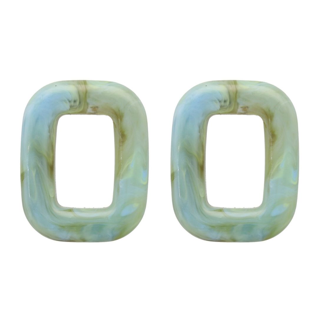 camps & camps oorhangers Square Chunky Earrings