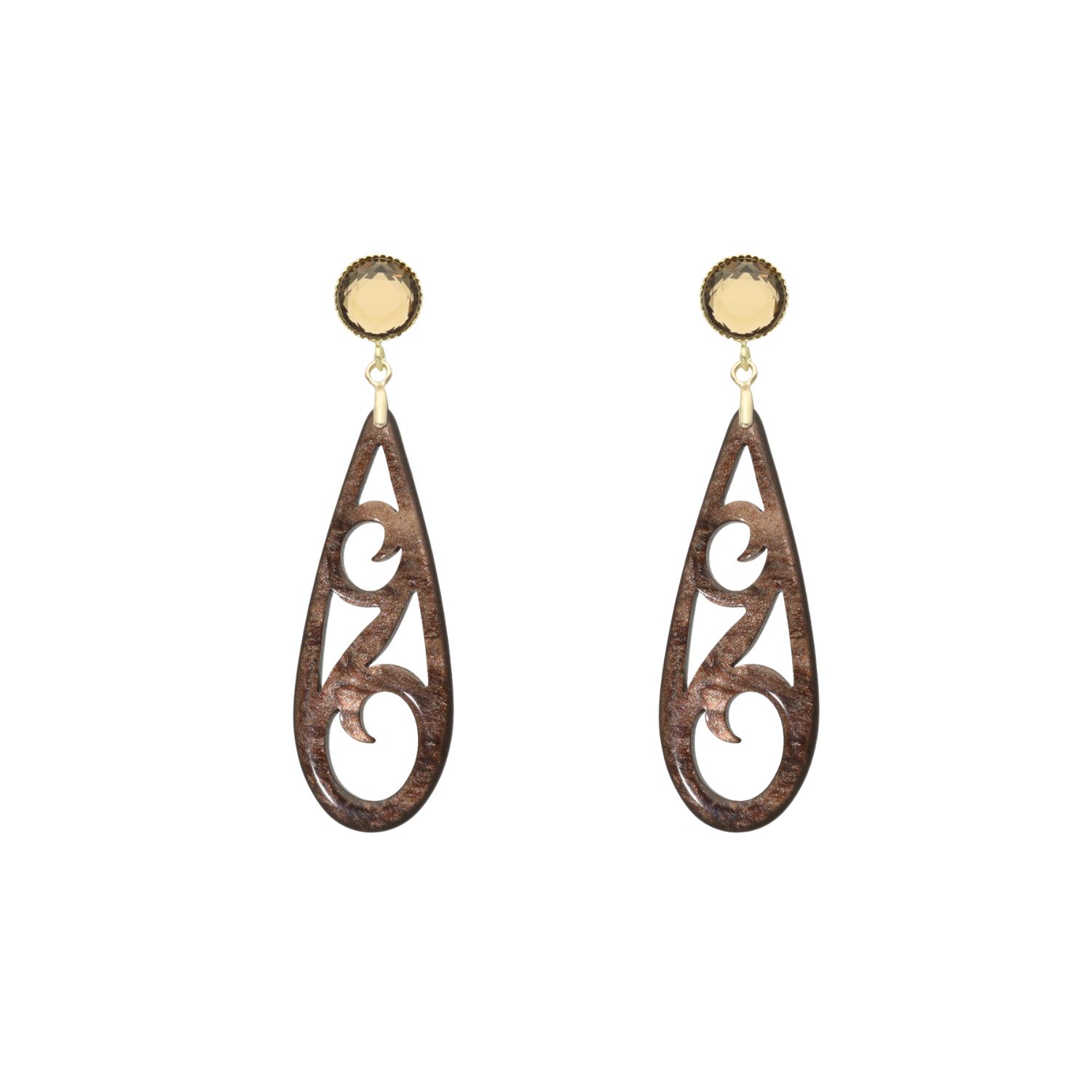 camps & camps oorhangers Swarovski Filigrain Droplet