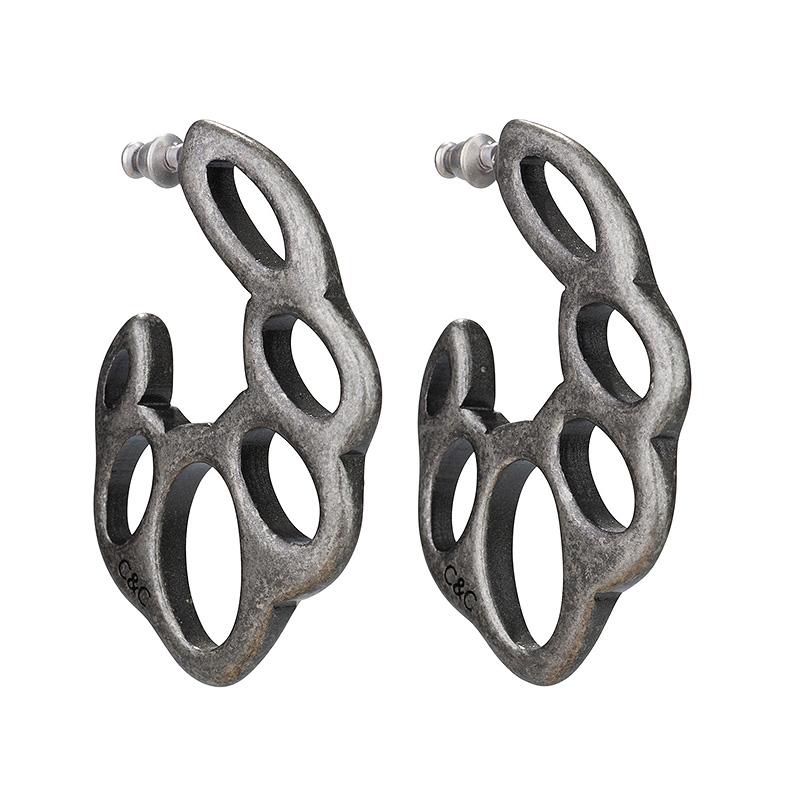 camps & camps oorringen antique silver avant garde