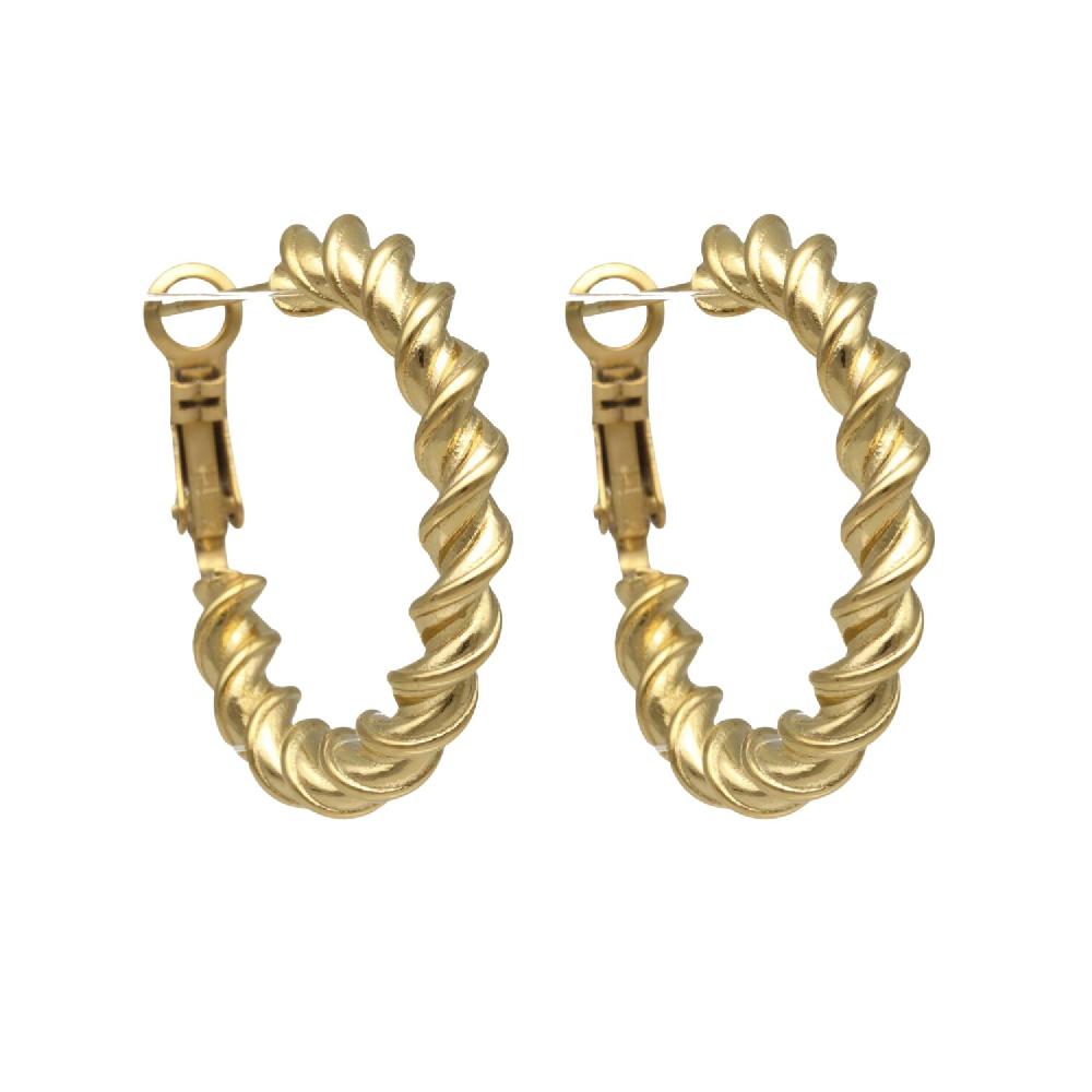camps & camps oorringen Big Twisted Earrings