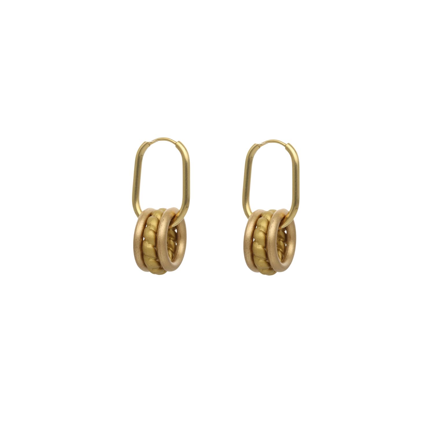 camps & camps oorringen Golden Oval Earrings