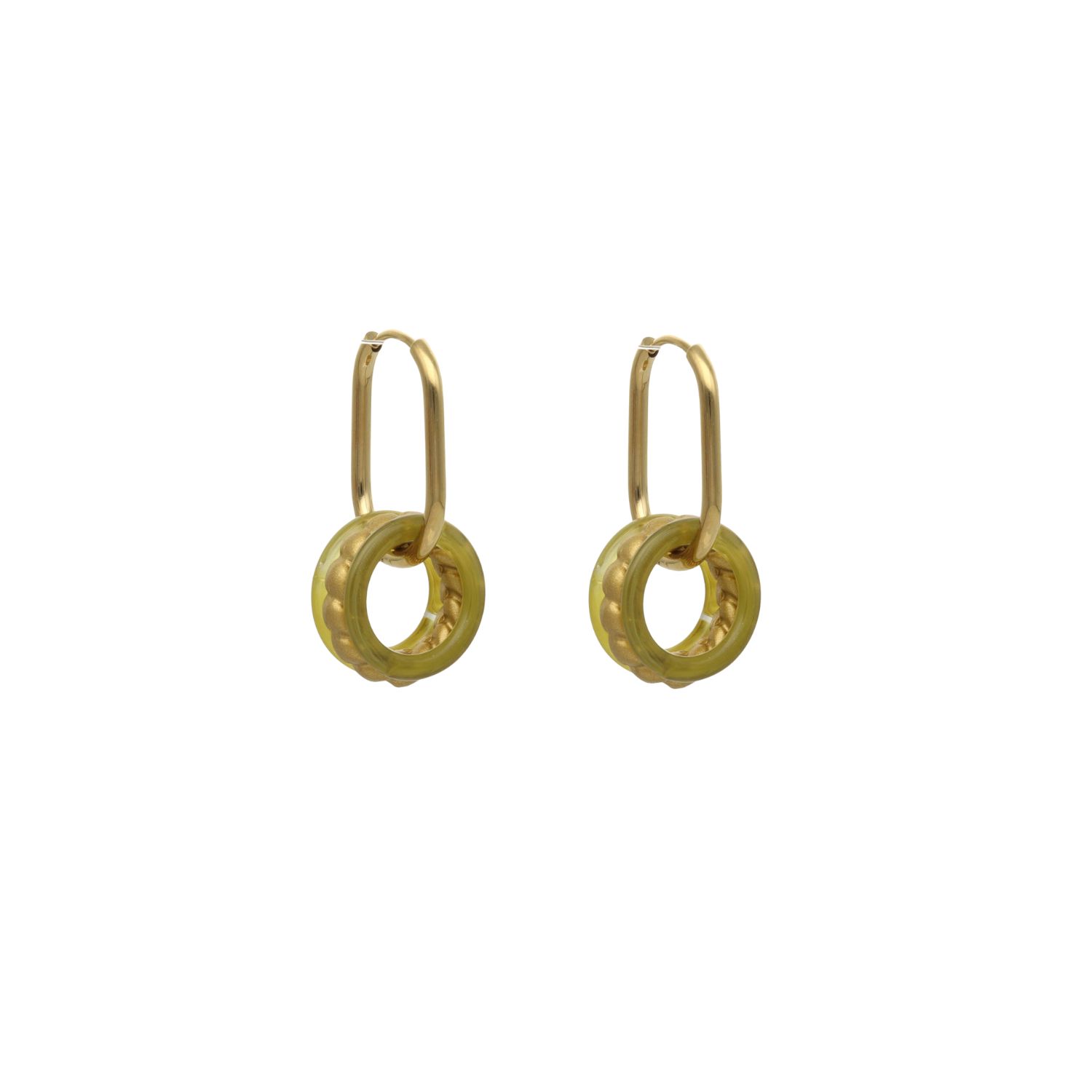 camps & camps oorringen Golden Oval Earrings