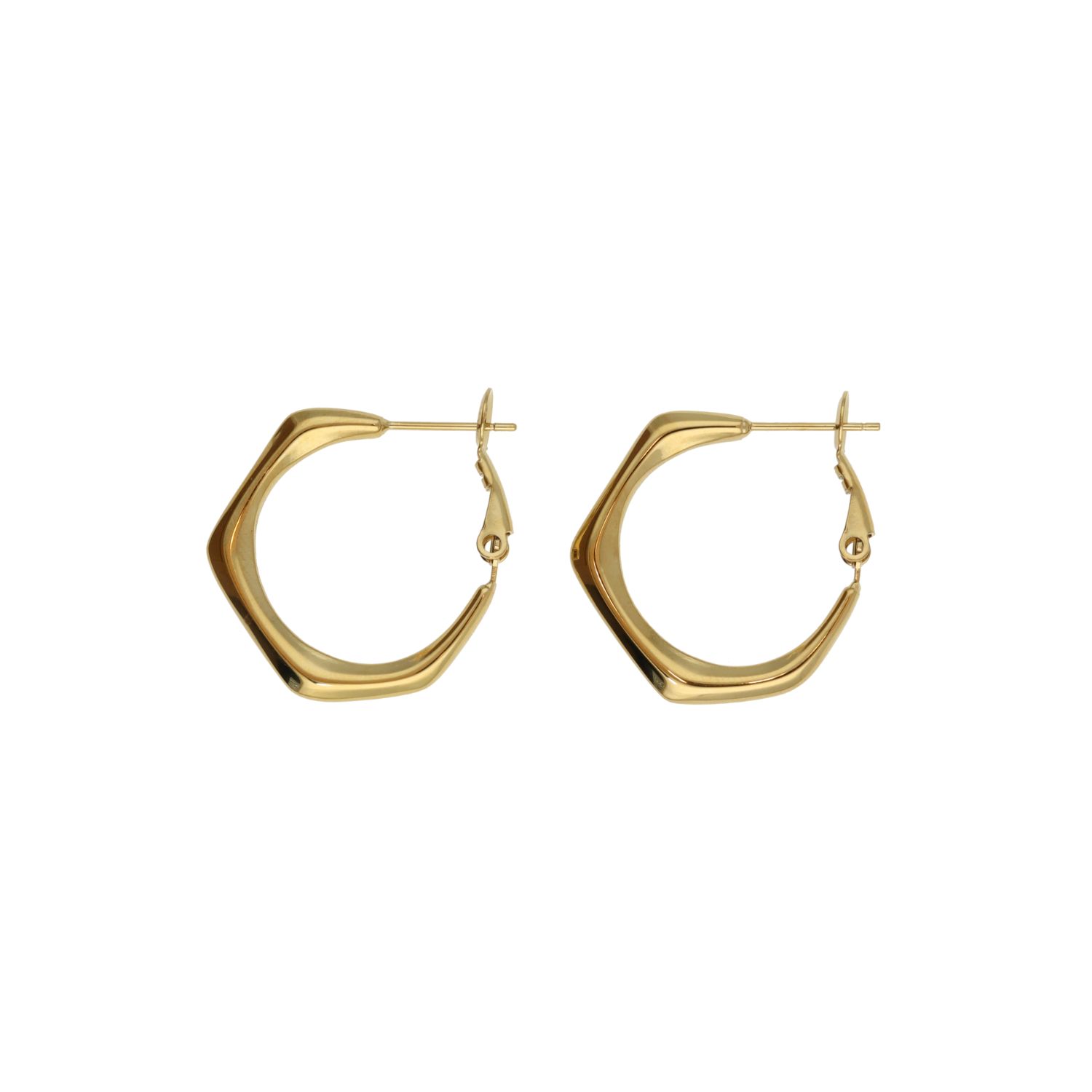 camps & camps oorringen Little Hexagon Hoop Earrings