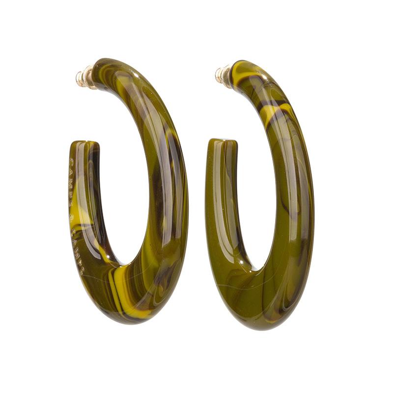 camps & camps oorringen moss agate fantasy statement