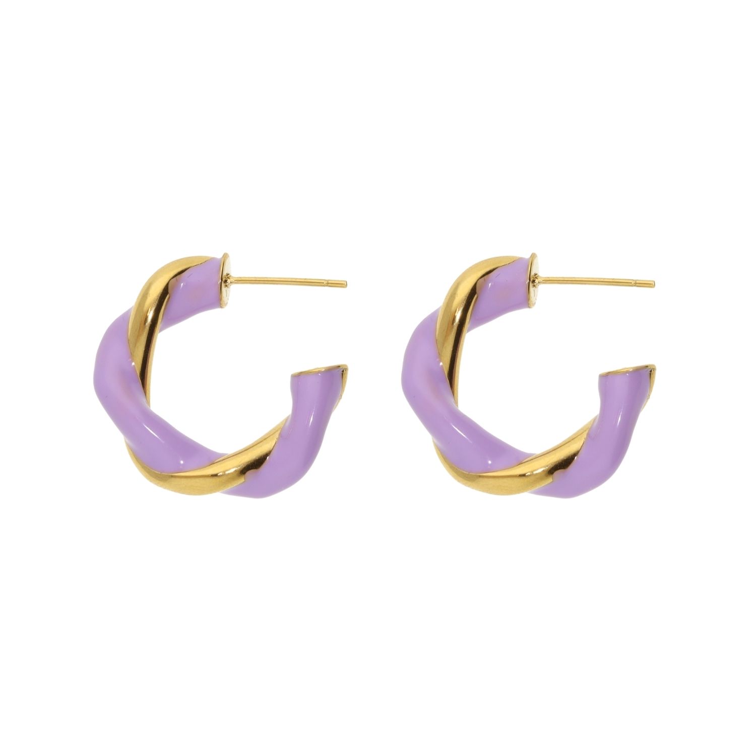 camps & camps oorringen Purple Twisted Earrings