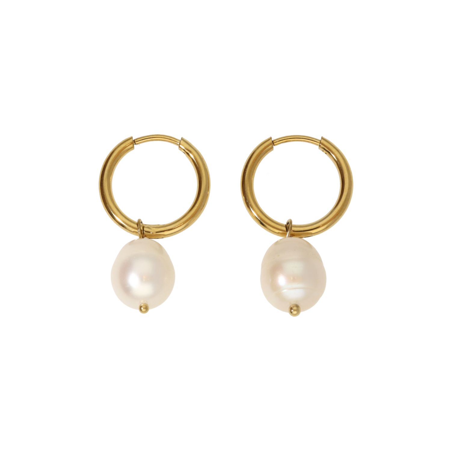 camps & camps oorringen White Pearl