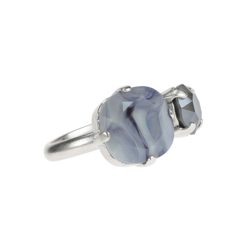 camps & camps ring black cream harmony ring