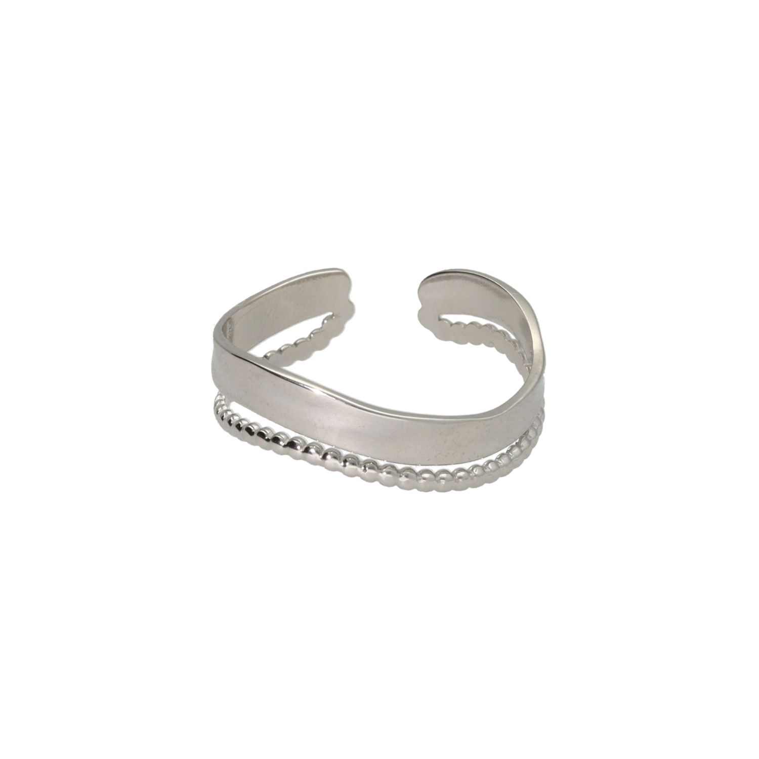 camps & camps ring Double Plain and Dots Ring