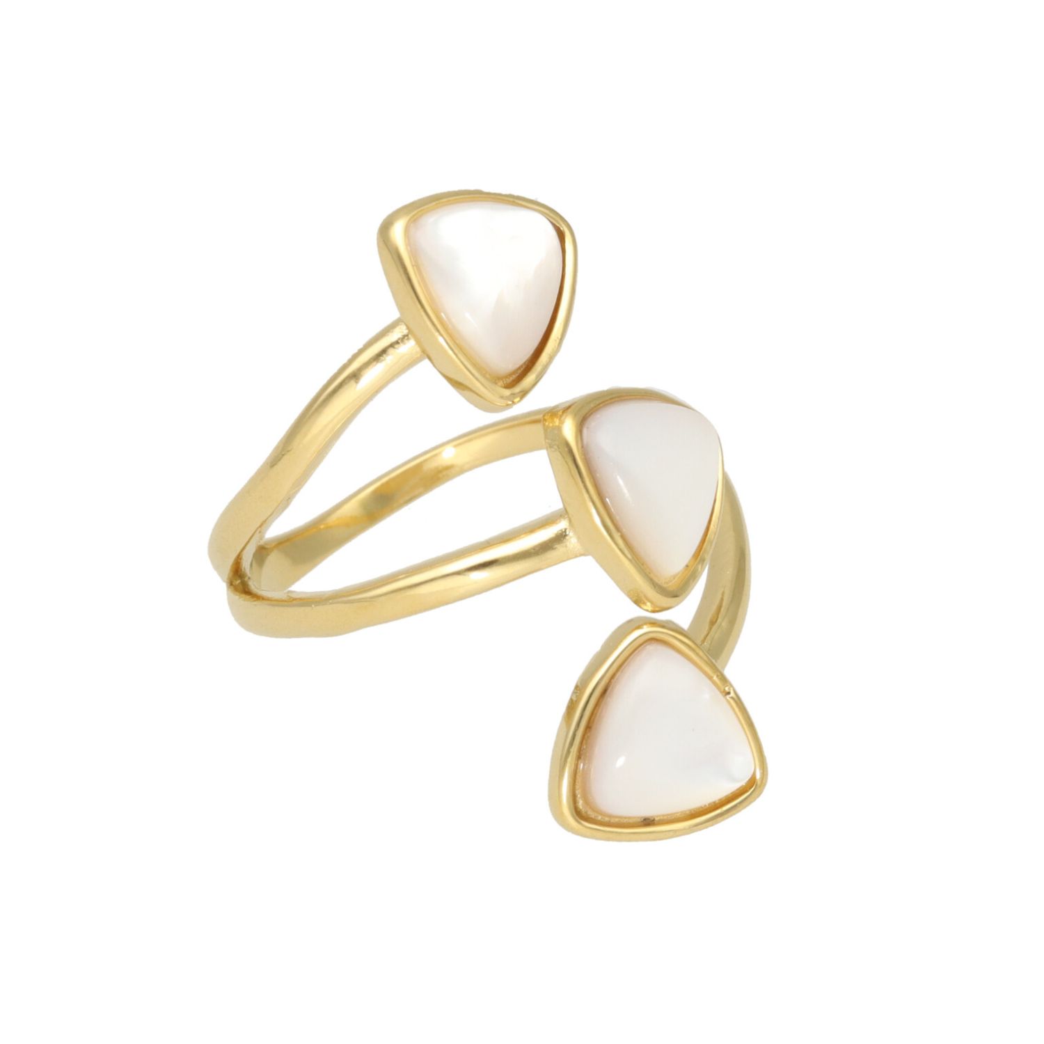camps & camps ring Golden Asymmetrical Ring
