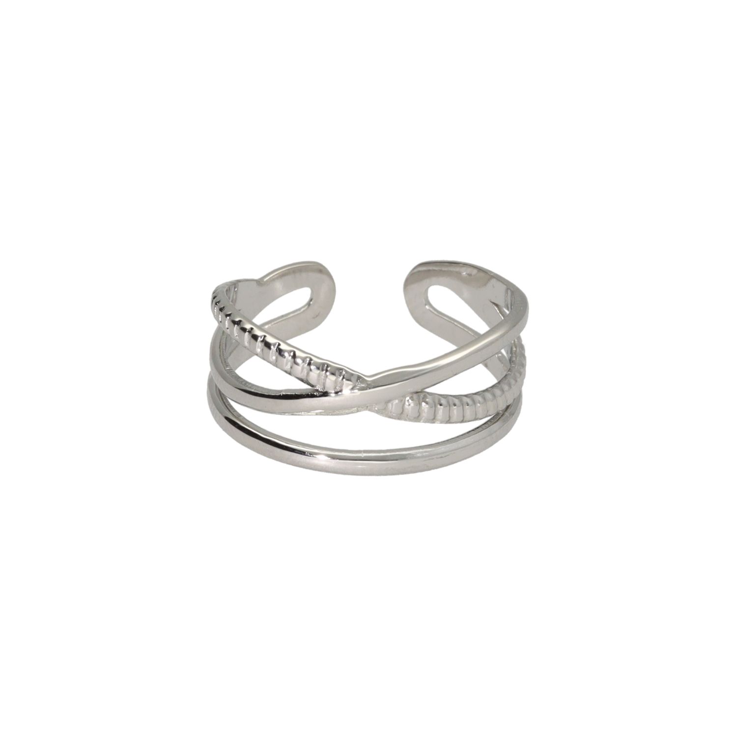 camps & camps ring Overlap Plain and Twisted Ring