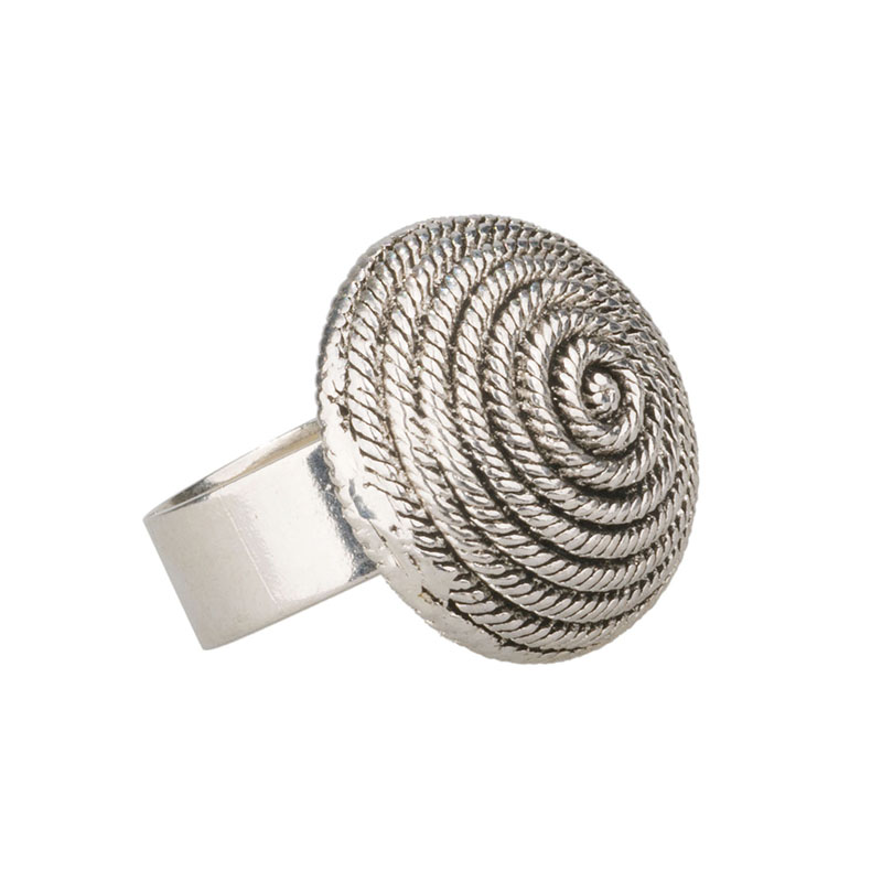 Camps & Camps Ring Silver Plated Globe Ring