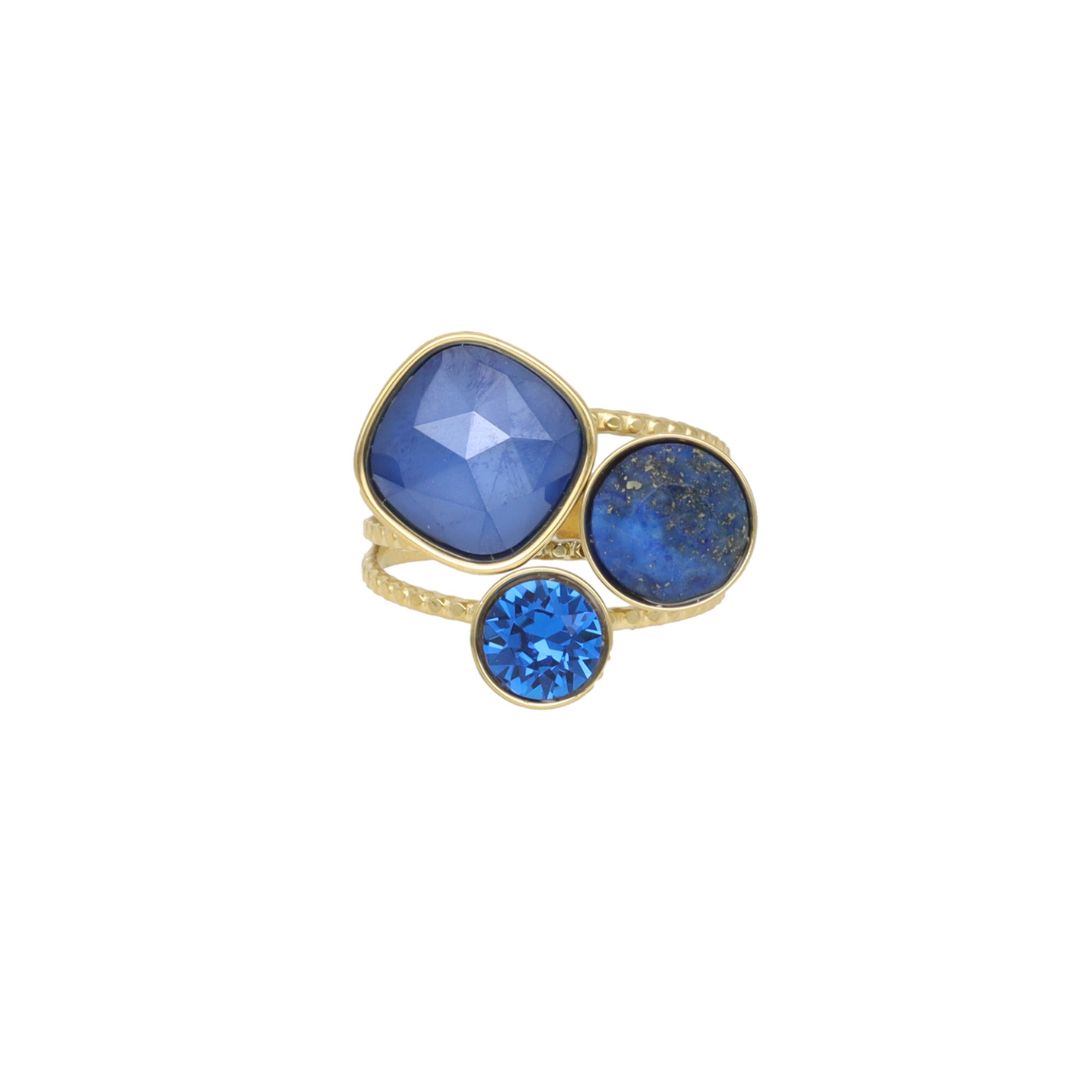 camps & camps ring Swarovski Blue Royal Trio Ring