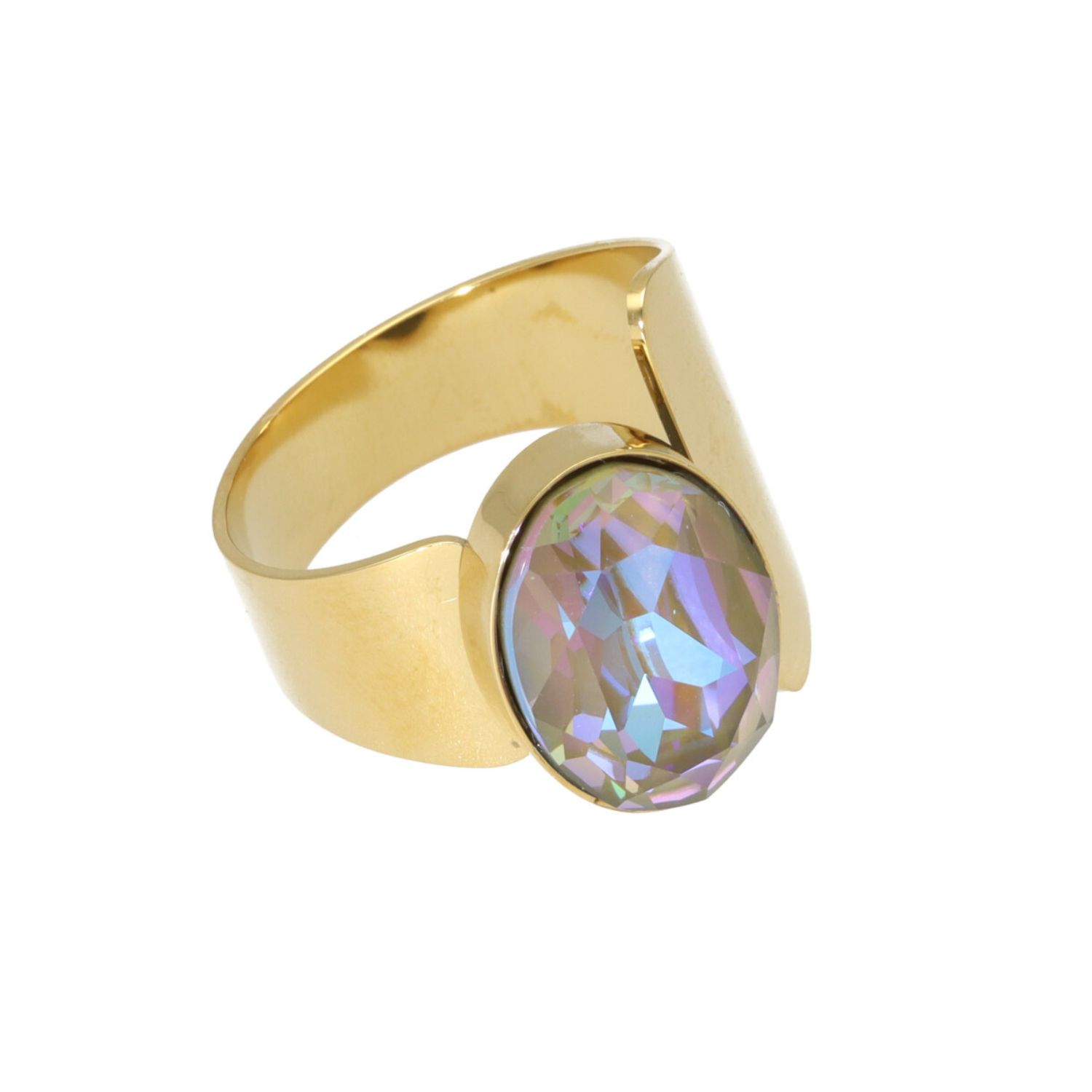 camps & camps ring Swarovski Grey Delight Oval Ring