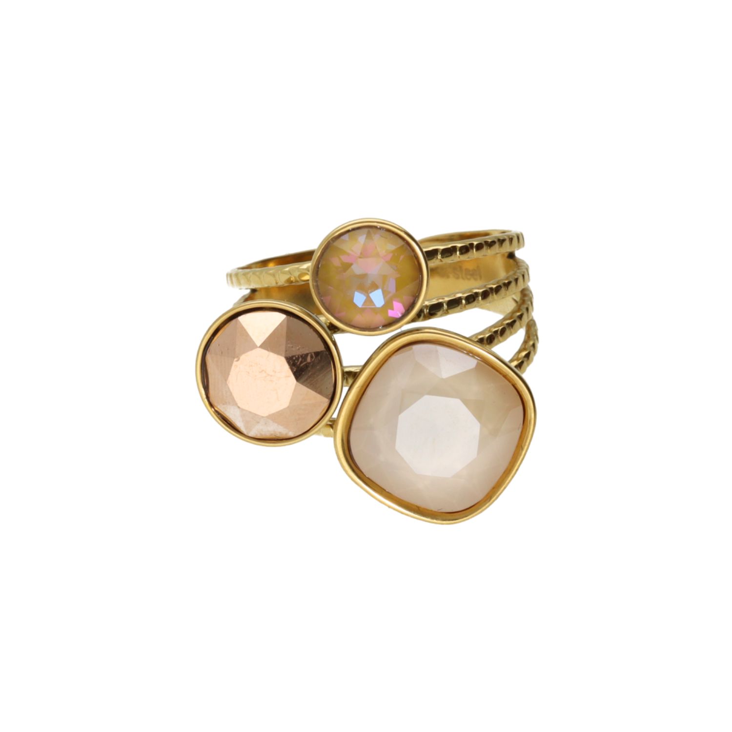 camps & camps ring Swarovski Ivory Trio Ring