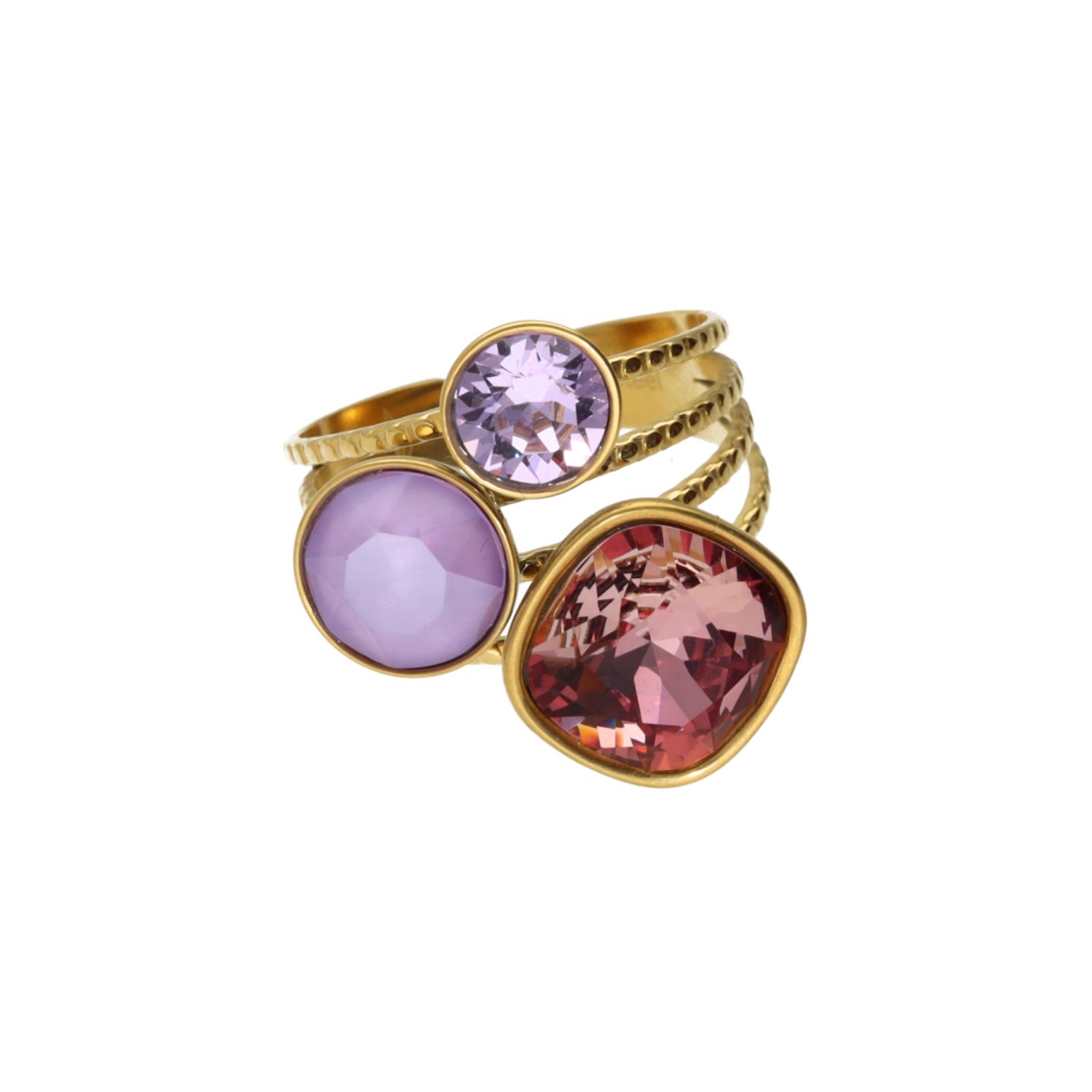 camps & camps ring Swarovski Purple Trio Ring