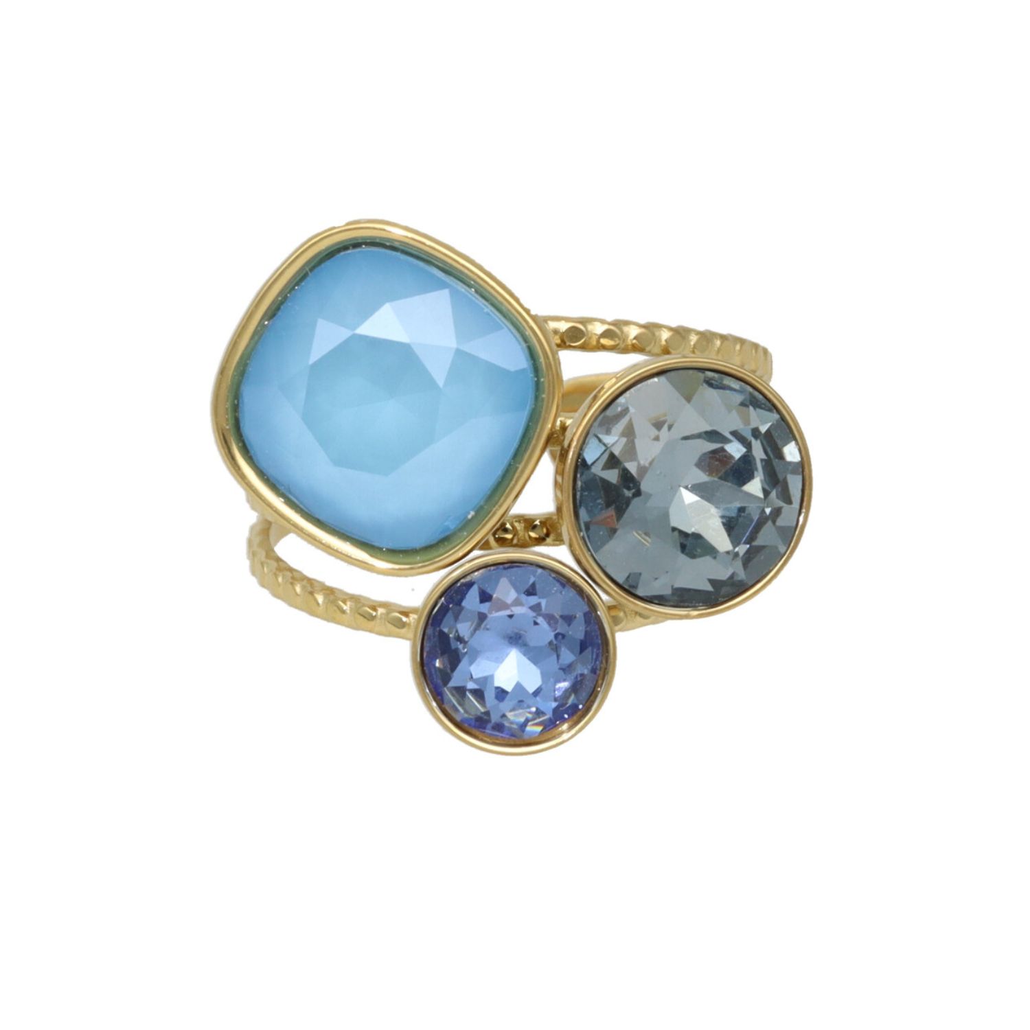 camps & camps ring Swarovski Summer Blue Trio Ring