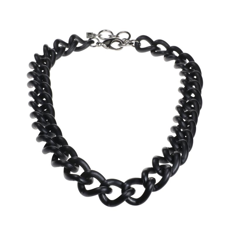camps & camps collier XL matte black open gourmet chain