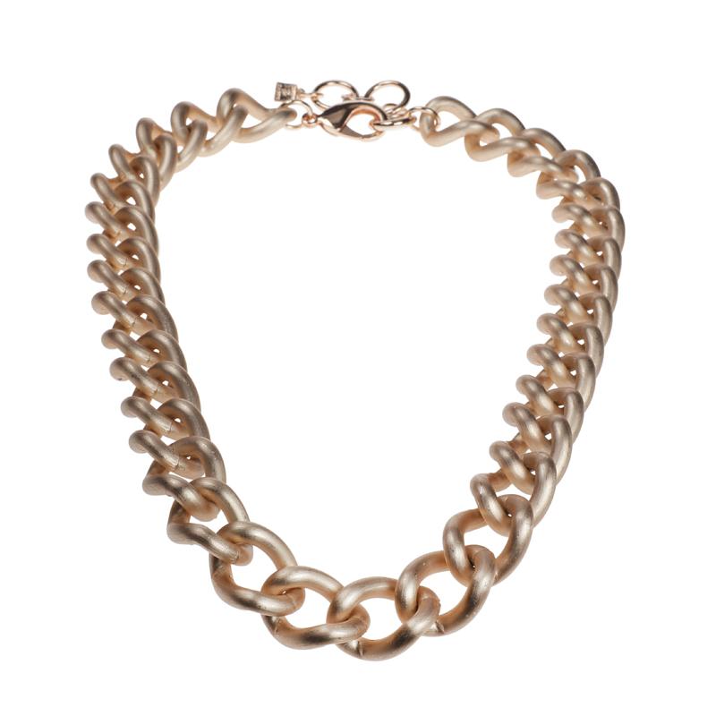 camps & camps collier XL rose gold open gourmet chain