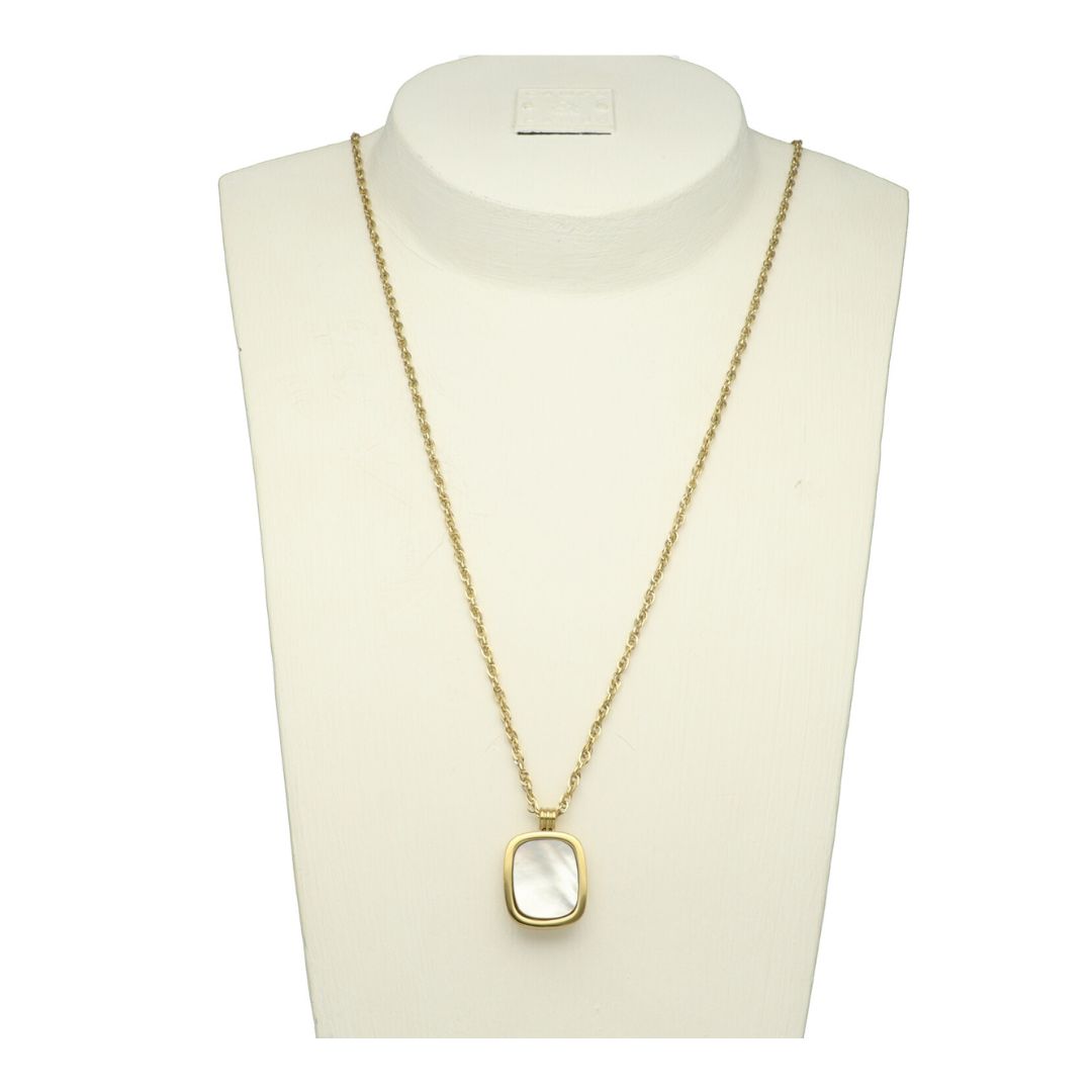 camps & camps ketting Chain Necklace With Square Stone