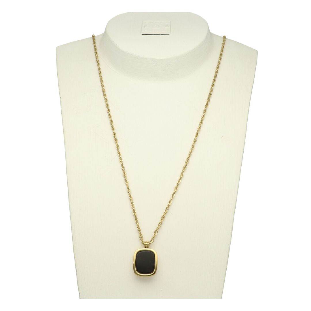 camps & camps ketting Chain Necklace With Square Stone