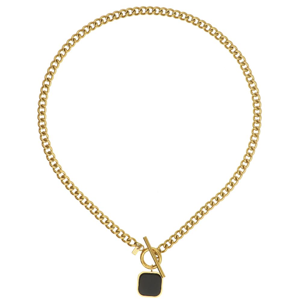 camps & camps ketting Chain Necklace With Square Stone