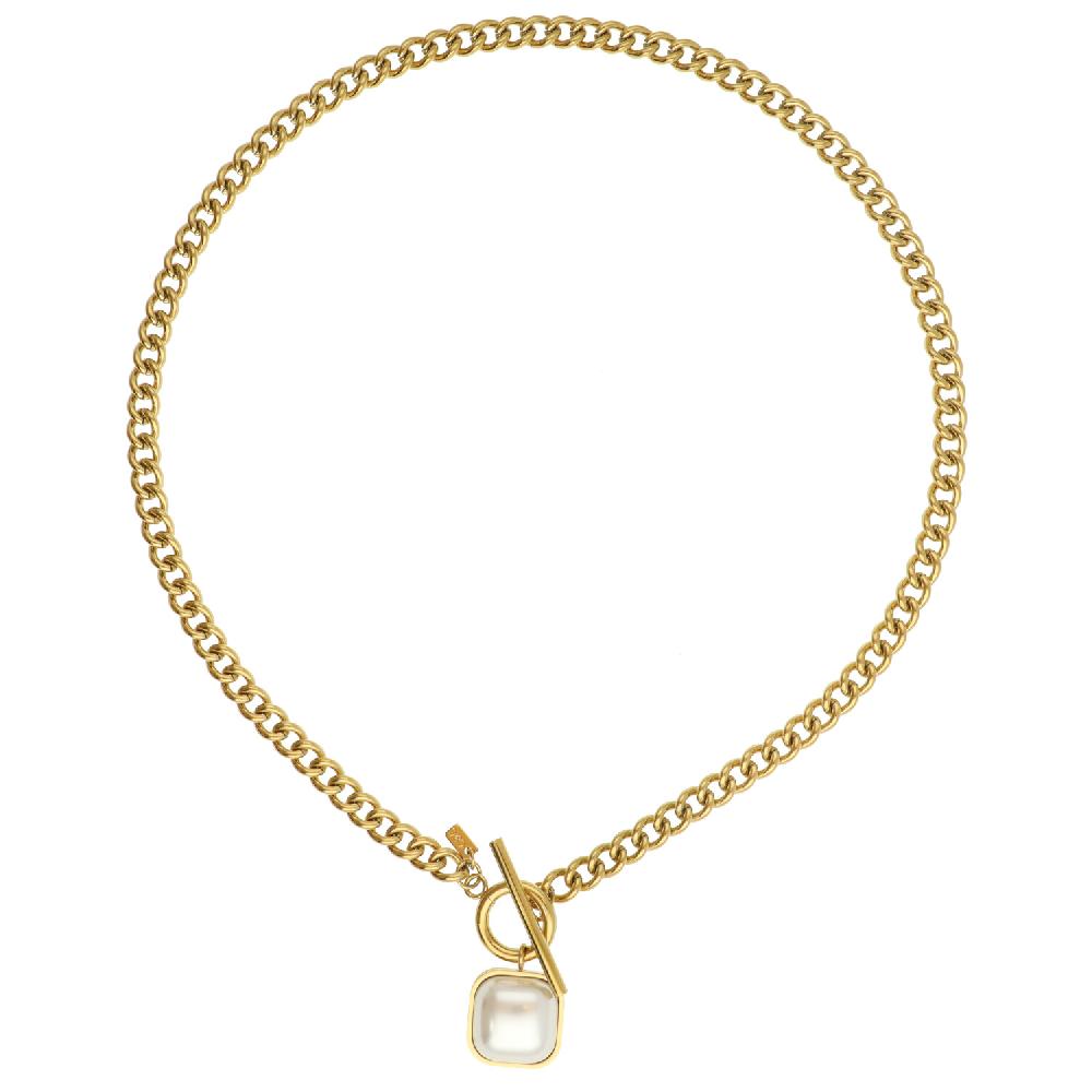 camps & camps ketting Chain Necklace With Square Stone