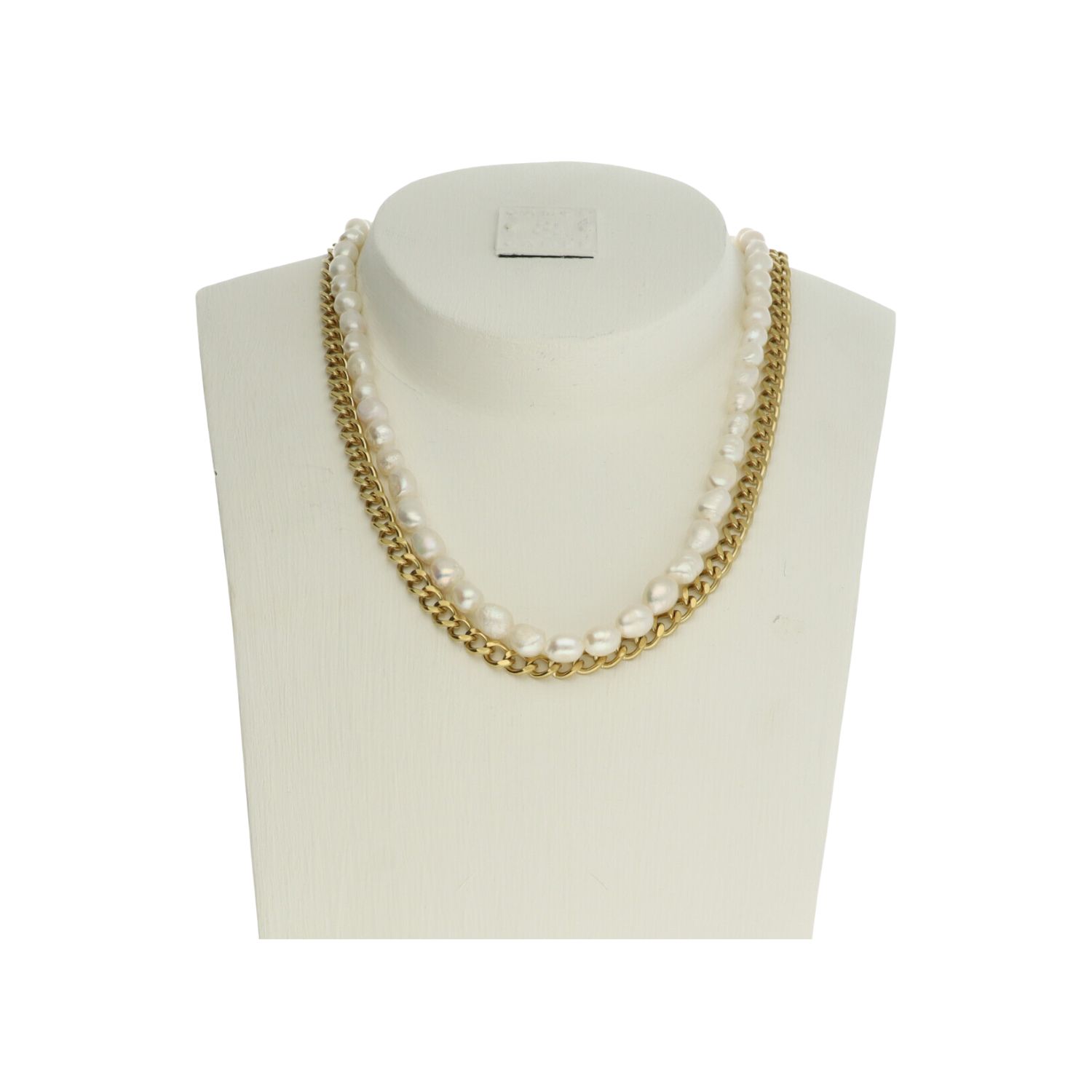 camps & camps ketting Double Chain and Pearls Necklace