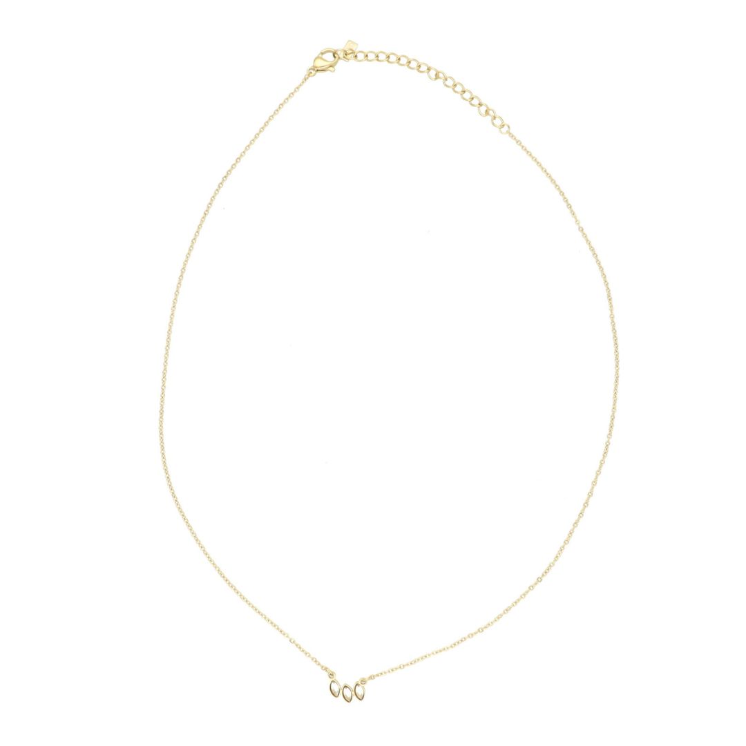 camps & camps ketting Little Golden Trio Stone Necklace