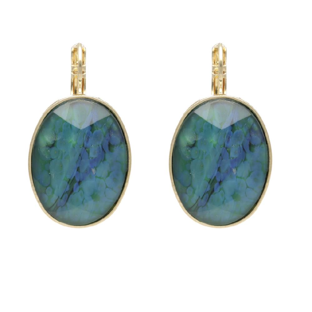 camps & camps oorbellen Sjiek Oval Indicolite Earrings