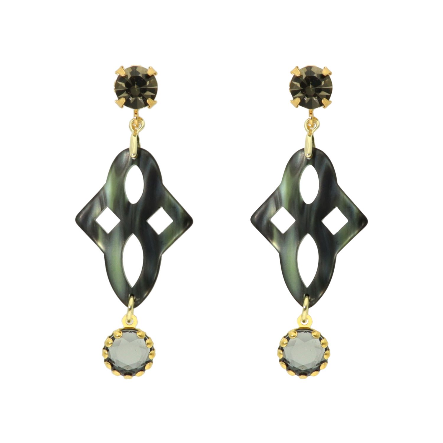 camps & camps oorhangers Swarovski Filigrain Earrings