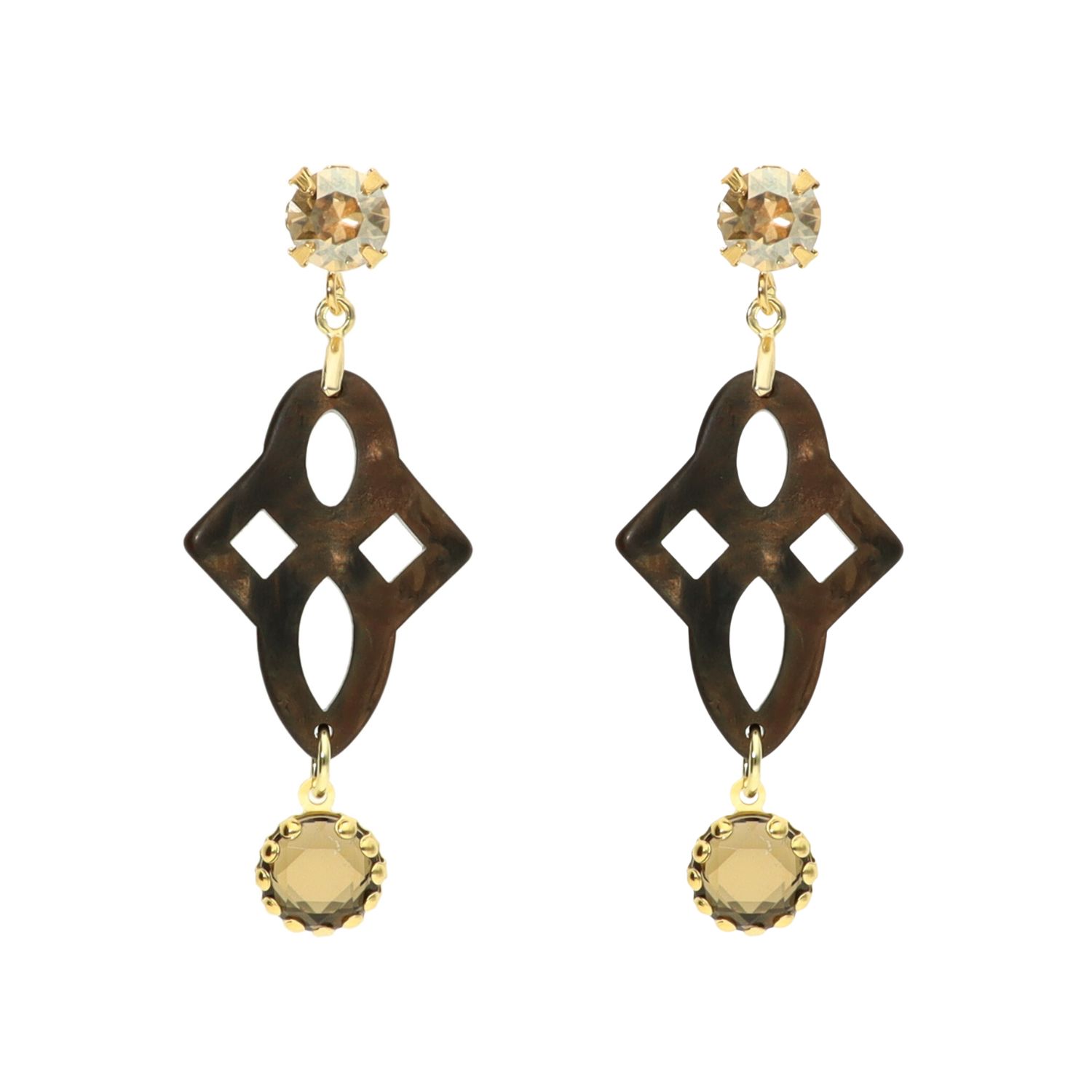 camps & camps oorhangers Swarovski Filigrain Earrings