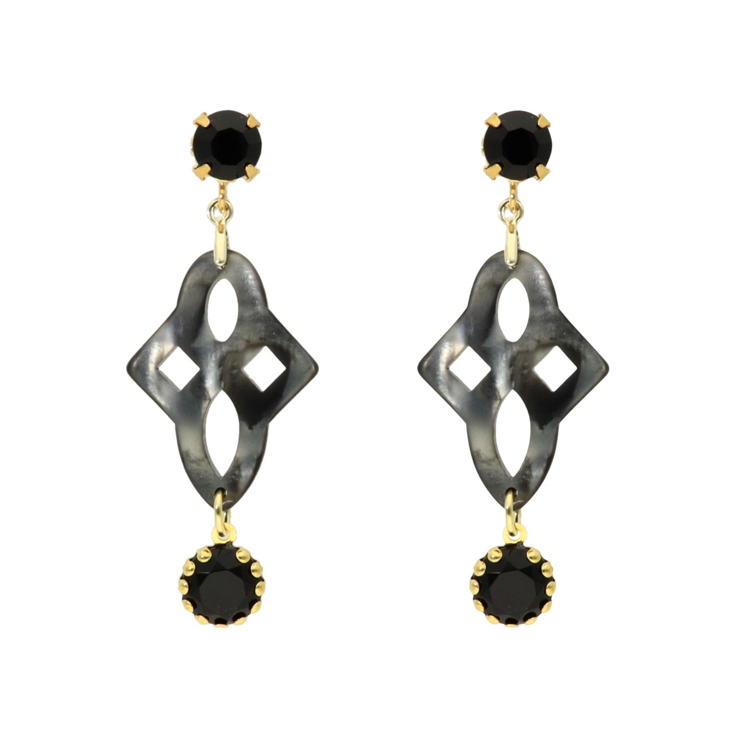 camps & camps oorhangers Swarovski Filigrain Earrings