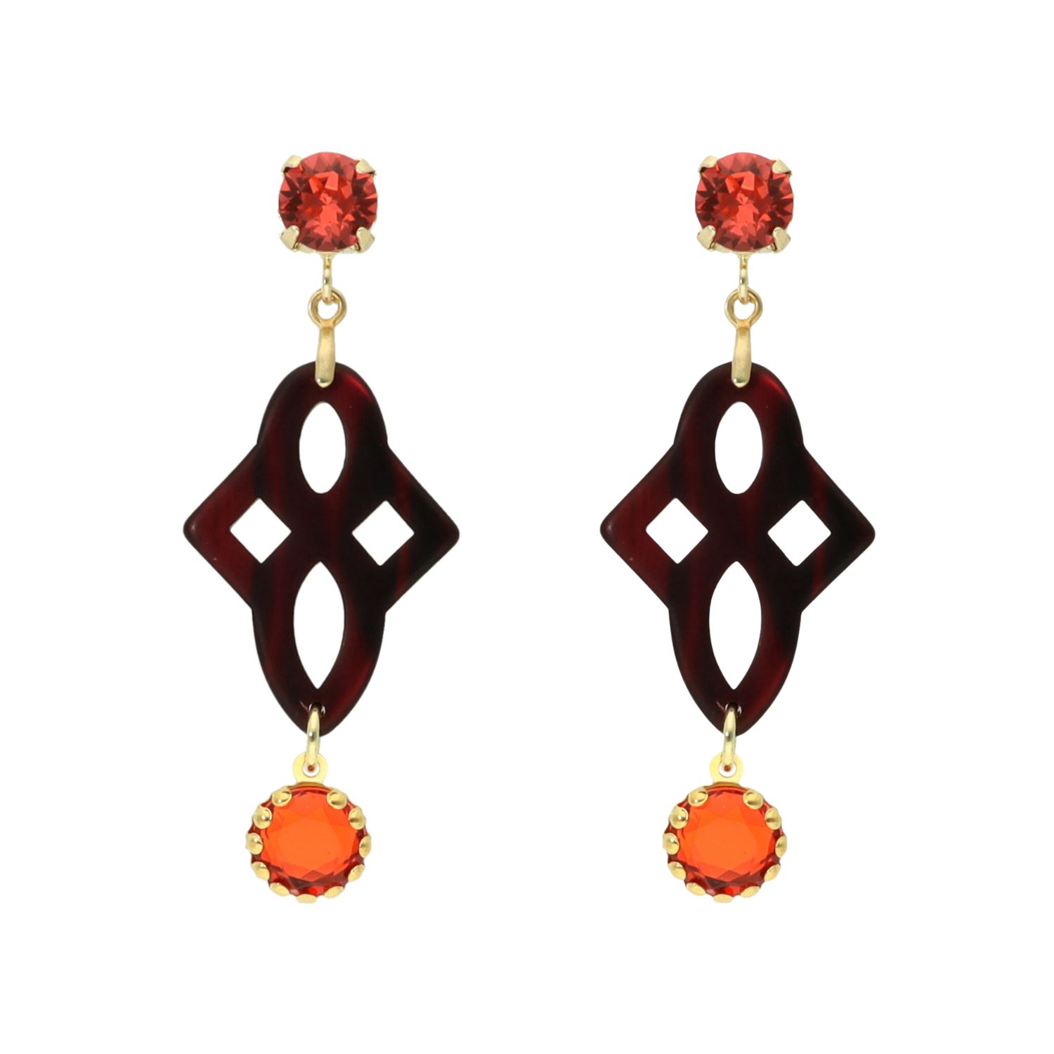 camps & camps oorhangers Swarovski Filigrain Earrings