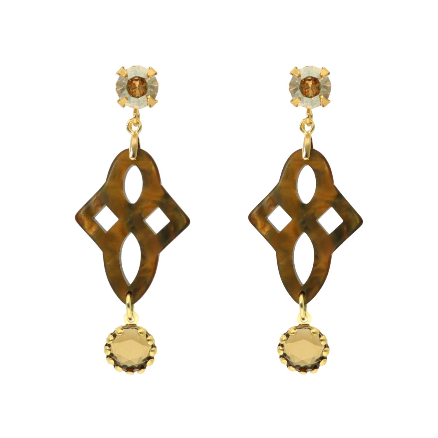 camps & camps oorhangers Swarovski Filigrain Earrings