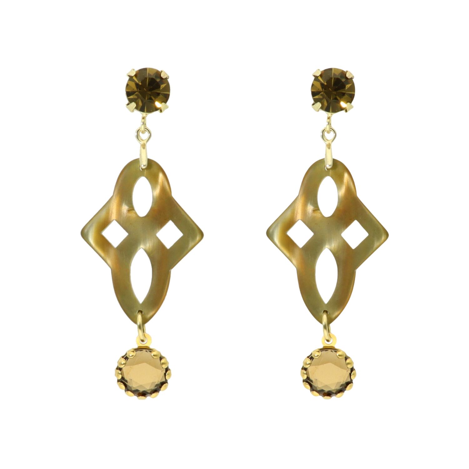 camps & camps oorhangers Swarovski Filigrain Earrings