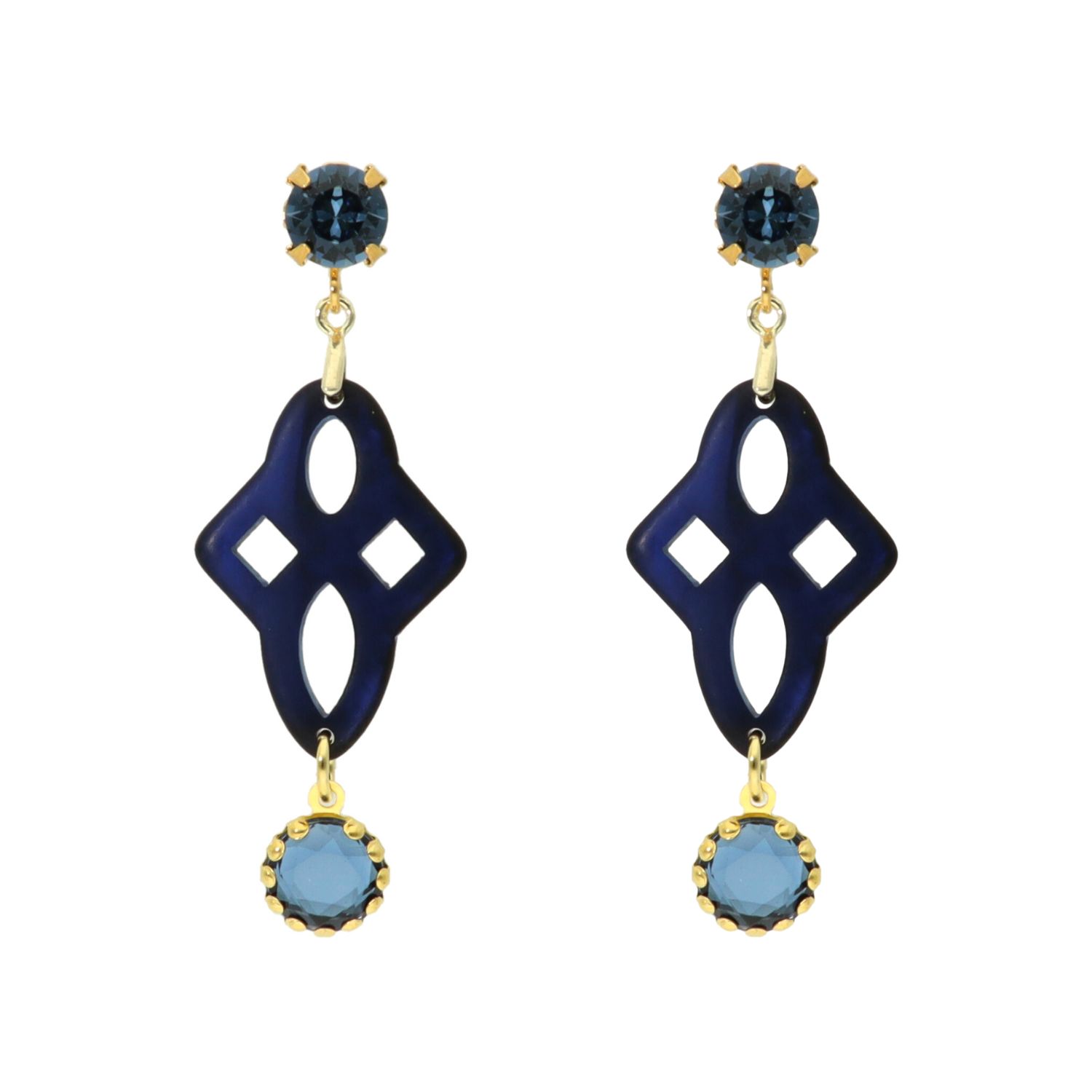 camps & camps oorhangers Swarovski Filigrain Earrings