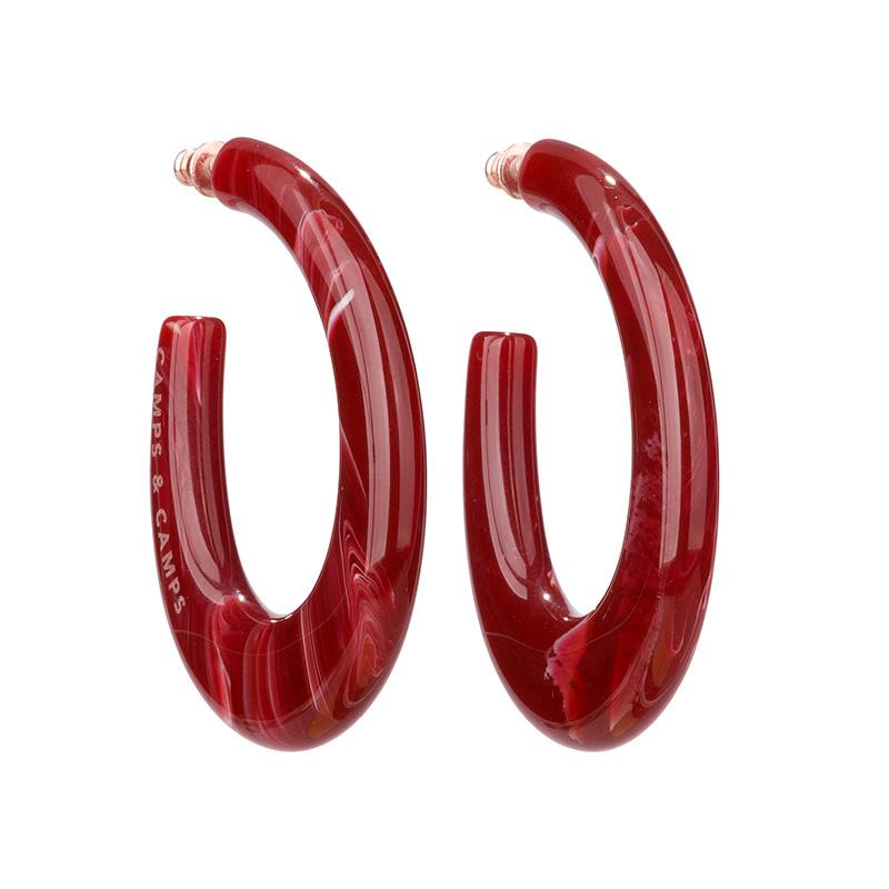 camps & camps oorringen garnet agate fantasy statement