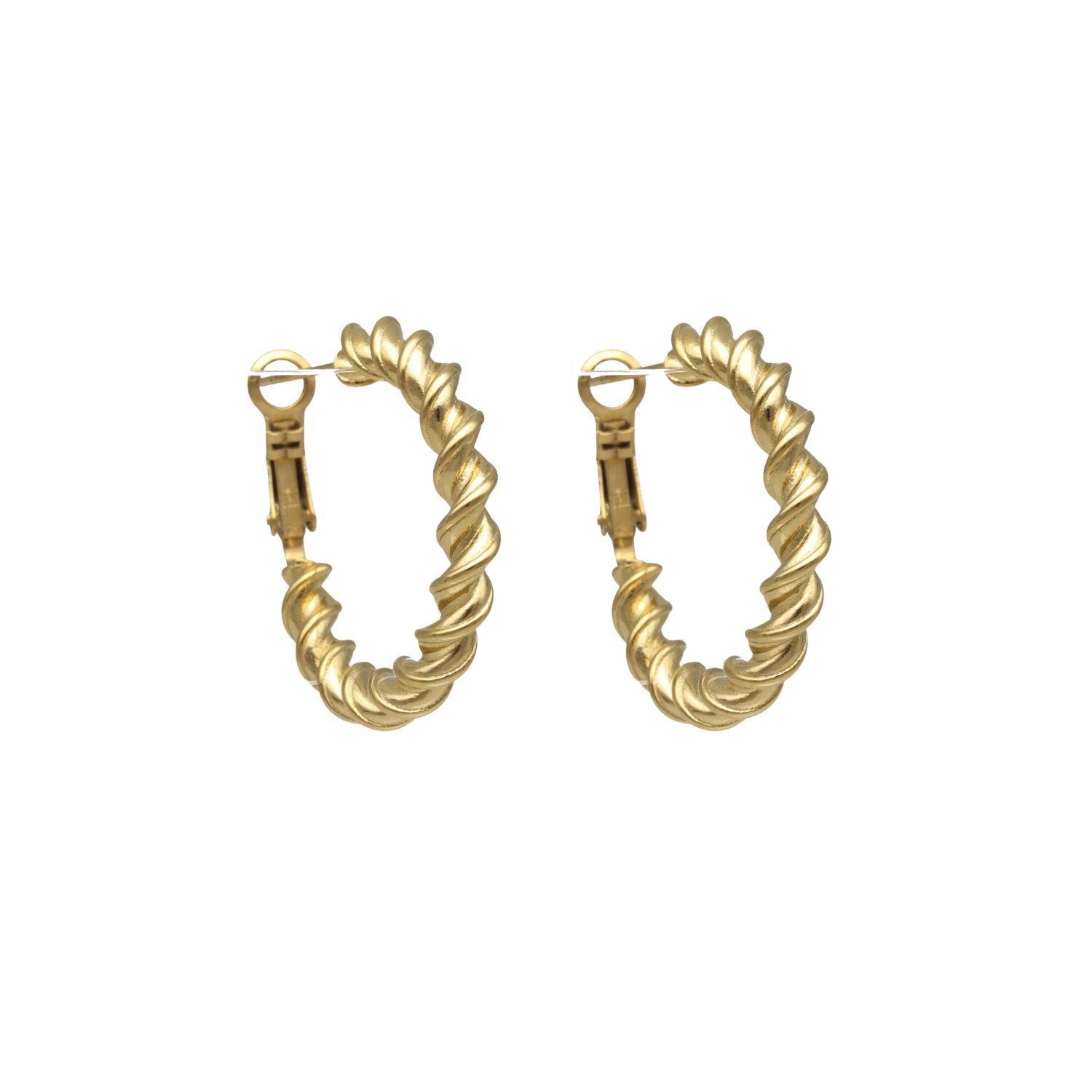 camps & camps oorringen Little Twisted Golden Earrings