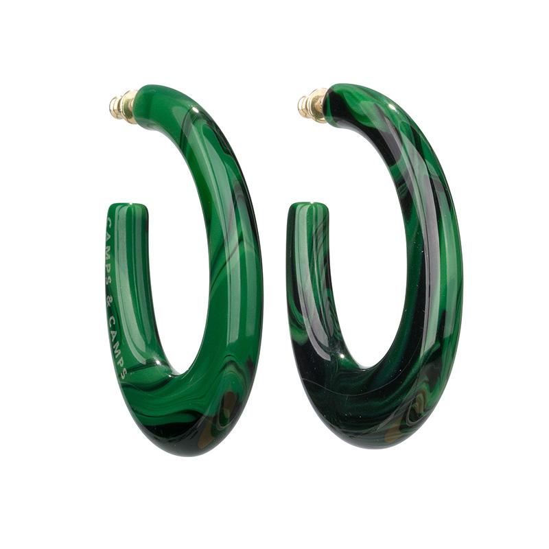 camps & camps oorringen malachite agate fantasy statement