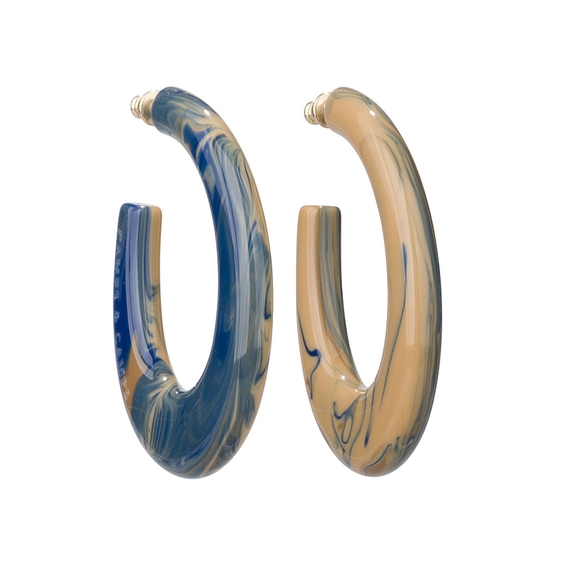 camps & camps oorringen waterfall agate fantasy statement