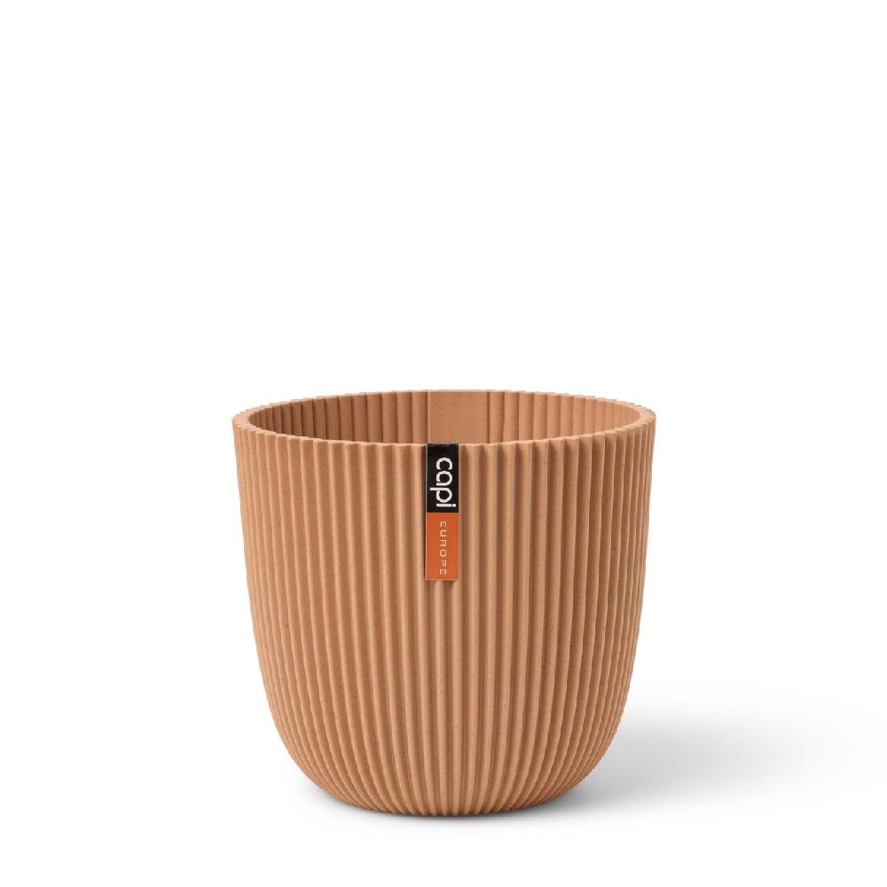 capi europe Planter Ball Groove 13x12 Peachy Fuzz