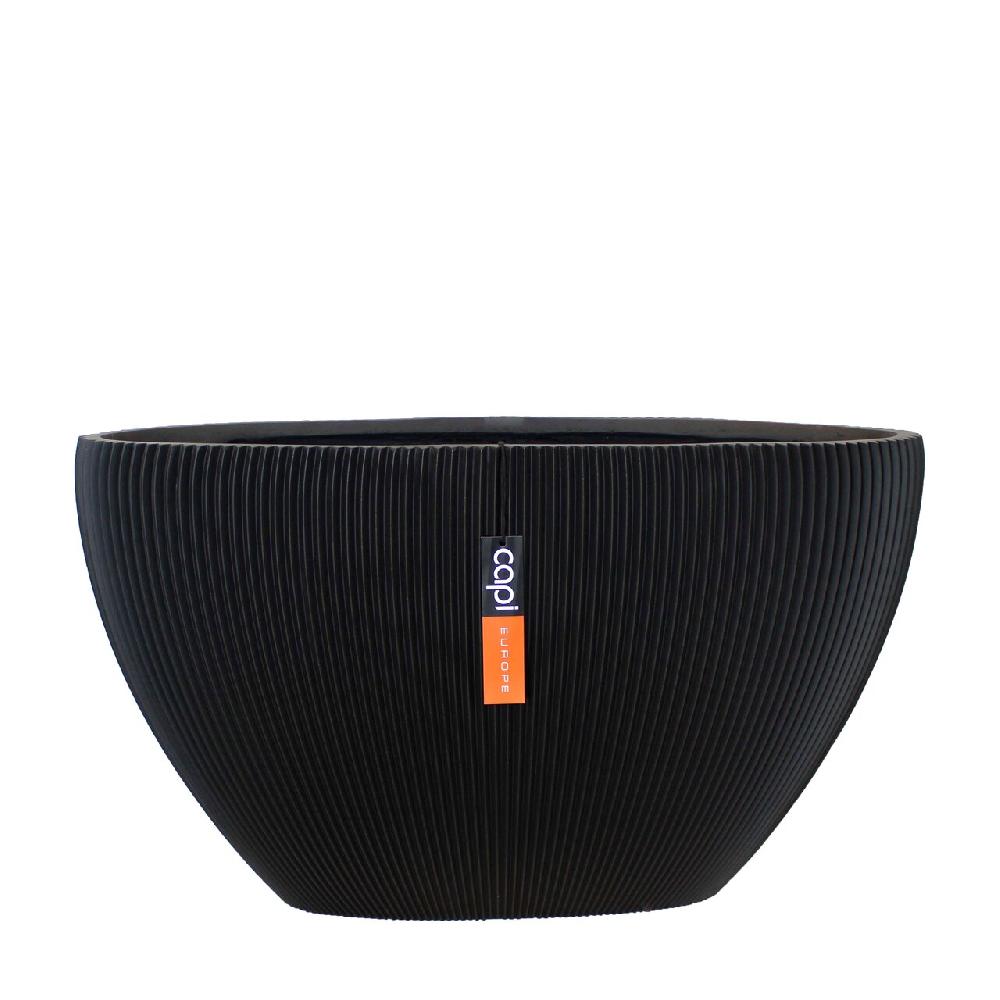 capi europe Planter oval Groove 59x14x34 black