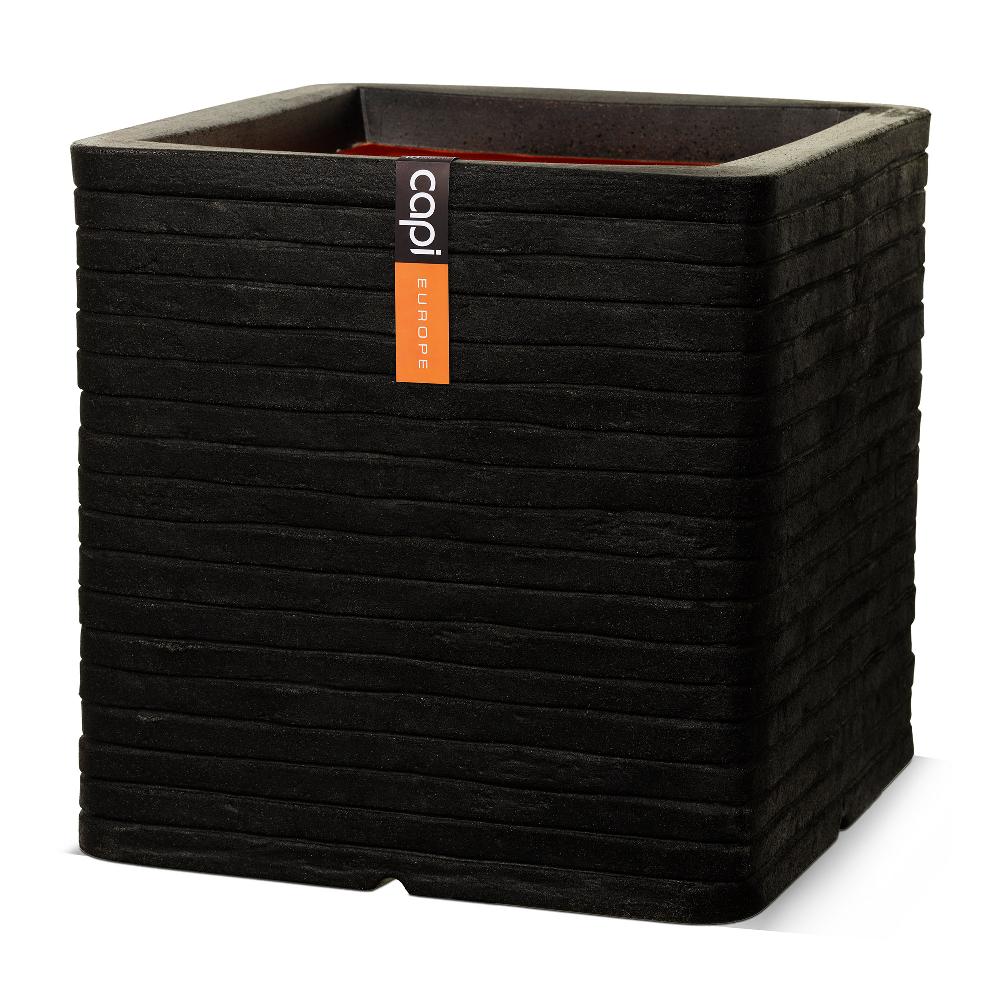 capi europe Planter square Row NL 30x30x30 black