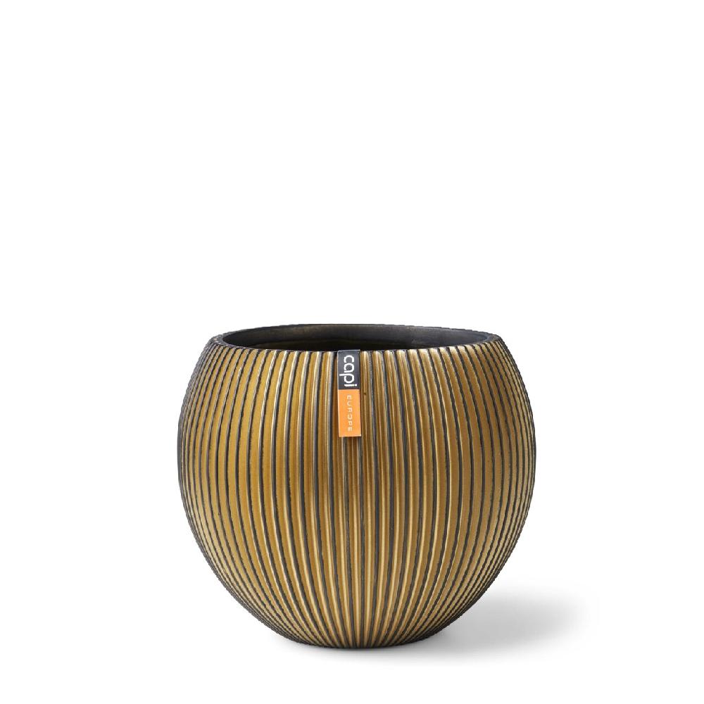 capi europe Vase ball Groove 10x9 black gold