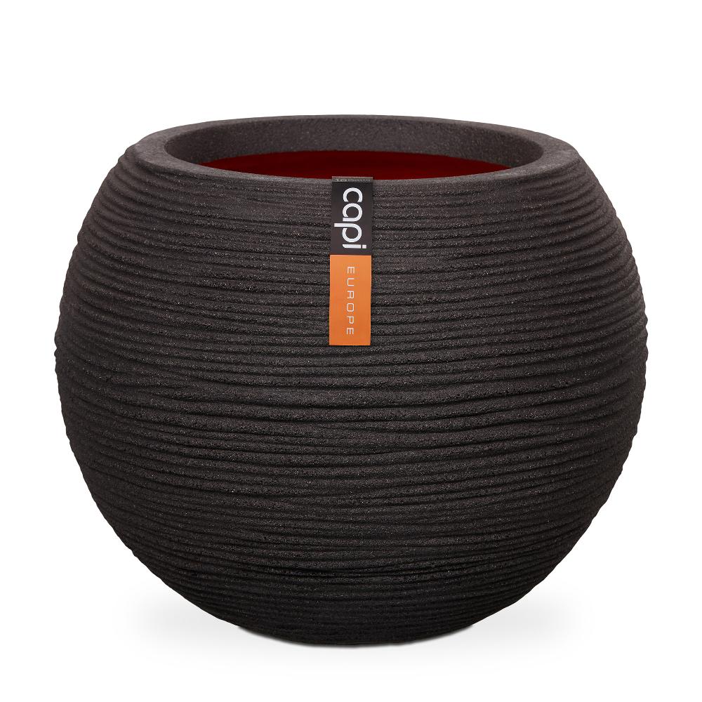 capi europe Vase ball Rib NL 40x32 black