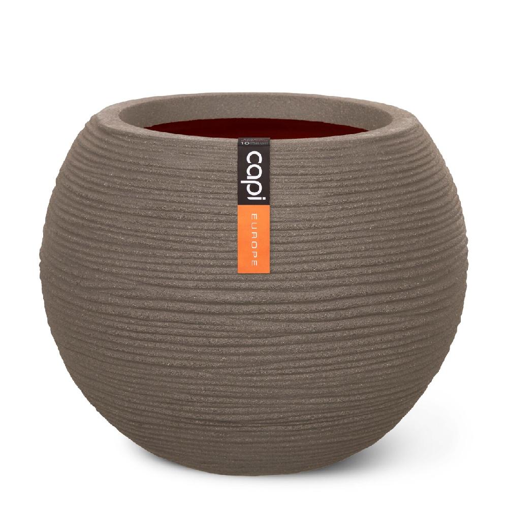 capi europe Vase ball Rib NL 40x32 warm taupe