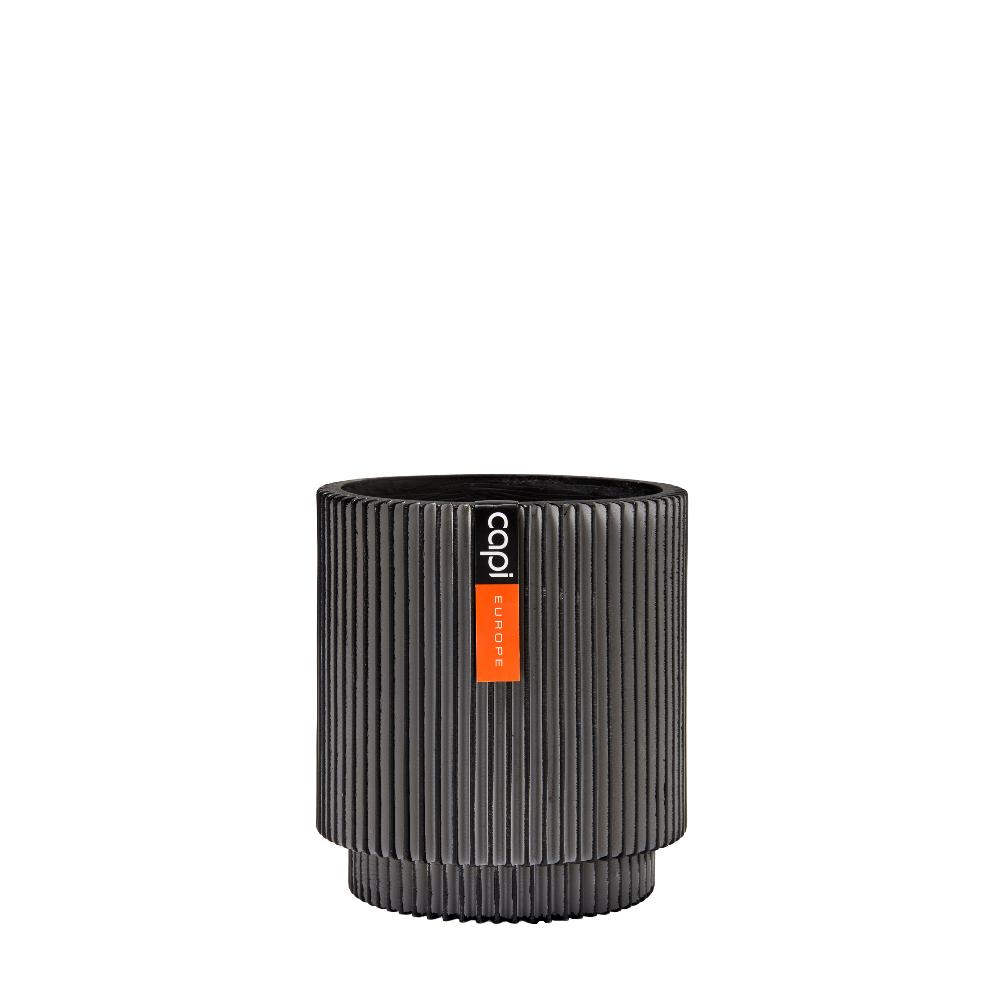 capi europe Vase cylinder Groove 8x9 anthracite