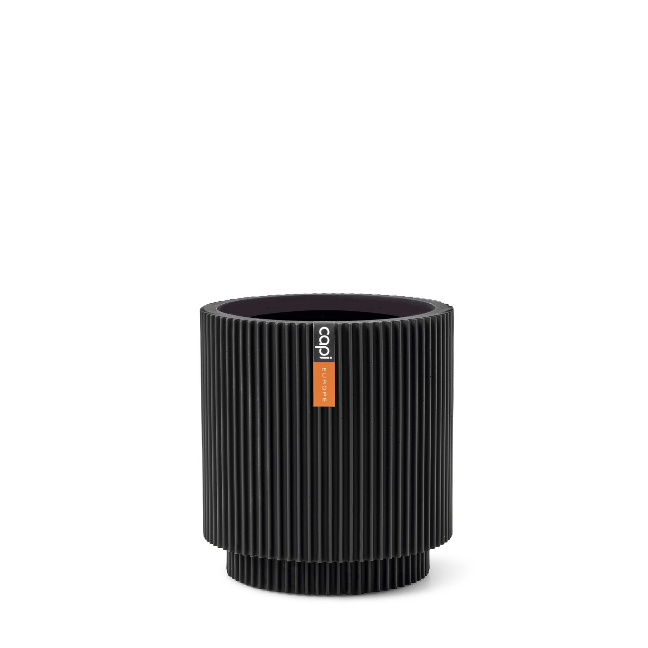 capi europe Vase cylinder Groove 8x9 black