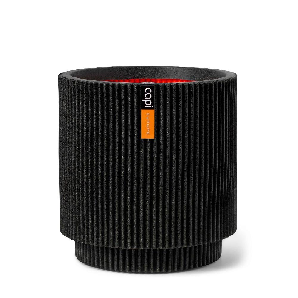capi europe Vase cylinder Groove NL 36x38 black