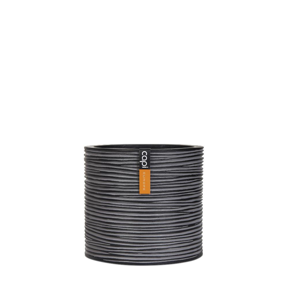 capi europe Vase cylinder Rib 12x10 anthracite